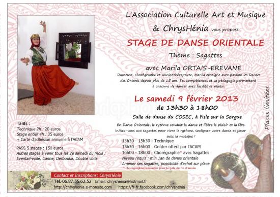 flyer-stage-sagattes- Marila Ortais Erevanne Samedi 9 Février 2013